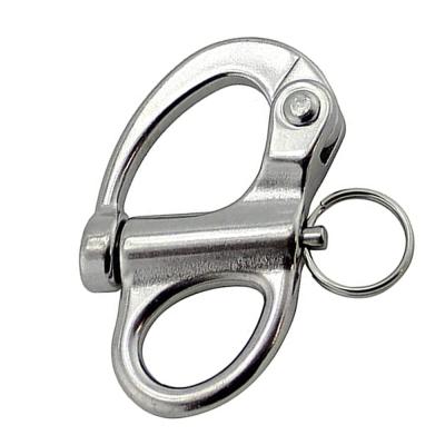 China Stainless Steel High Polished A2 A4 SS304 SS316 Stainless Steel Adjustable Snap Shack Swivel Fixed Snap Shackle for sale