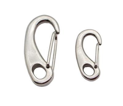 China Used in stainless steel AISI 304 AISI 316 SS304 SS316 rope connector security of handbag.luggage.belt.key etc. Shaped Carabiner Oval Egg Snap Hook for sale