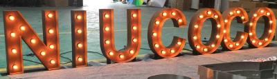 China LED Marquee Rustic Vintage Letter Lights For Shop Signage / Big Event Lighting for sale