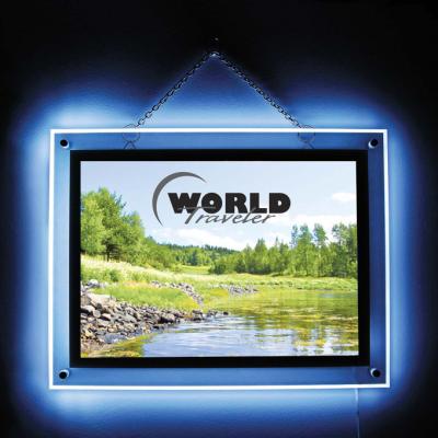 China Clear Wall Mounted Crystal LED Light Box Light Weight For Picture Display for sale