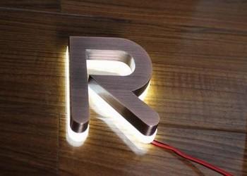 China Aluminium LED Backlit Sign Letters With Brushed Surface For Store Logo for sale