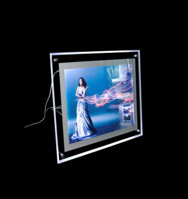 China Snap Frame Slim Crystal LED Light Box , Advertising Photo Frame With LED Light for sale