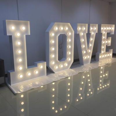 China Large Alphabet Illuminated Love Letters , Wedding LED Light Up Letters Signs for sale