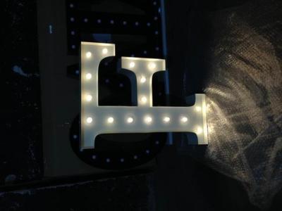 China Circus Style Light Up Vintage Marquee Letter Lights 12'' / 9'' MDF Material for sale