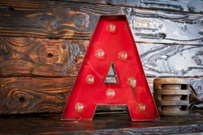 China Red LED Lighted Marquee Letter Lights , Alphabet Vintage Illuminated Marquee Letters for sale