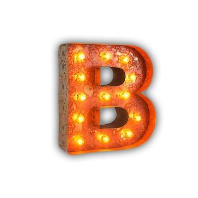 China Home Decor Vintage Illuminated Letter B , Dimmable LED Diy Light Bulb Letters for sale