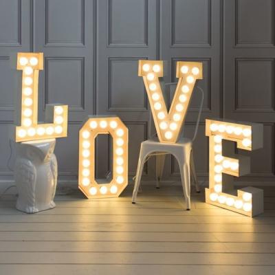 China Love Style Alphabet LED Light Up Letters Lights Sign For XMAS / Wedding Party for sale