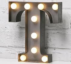 China Alphabet Vintage 12'' LED Carnival Lights With White Lights Bulbs Circus Style for sale