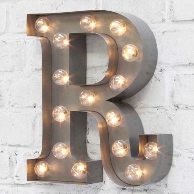 China A-Z Vintage Style Carnival LED Wall Letters , Battery Operated Circus Letter Lights for sale