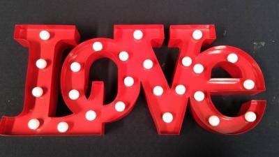 China Indoor Love Letters LED Carnival Lights Alphabet Letters For Wall Decorative for sale