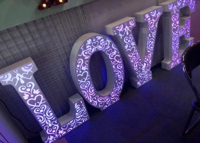 China RGB LED Illuminated Love Letters For Wedding Decoration Remote Control for sale