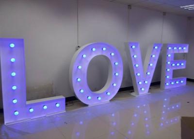 China Romantic Love Wedding Letter Lights With Light Bulbs , Wedding Love Light Sign for sale