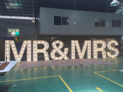 China Customized 1.5m Height White Light Up Wedding Letters LED Letter Sign For Decoration for sale