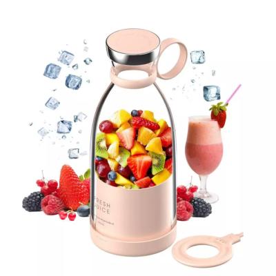 China 2023 Custom Logo 350ml Kitchen Appliance 4 Blades Powerful Fresh Juice Juicer Maker Mini Portable Blender for sale