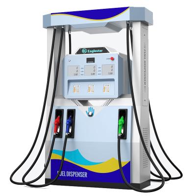 China New Gas Station Fuel Dispenser Eaglestar Design Highlight Logo 6 Nozzles 3 Pumps Digital Fuel Dispenser Gasoline Pump Machine for sale