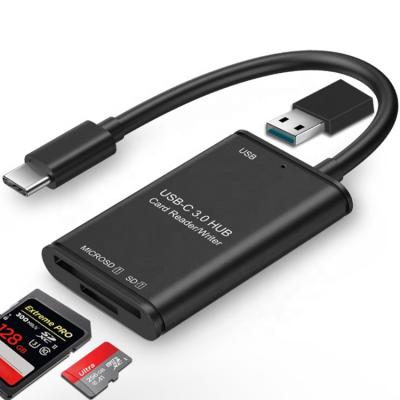 China 3 in One USB C Hub Adapter, USB C to SD TF Card Reader USB 3.0 Adapter Converter for MacBook Pro QS 31005 for sale