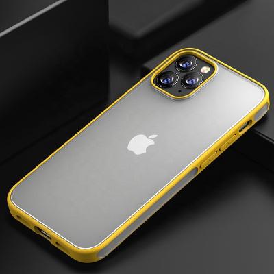 China Anti-fall PC Clear Frosted Back Slim Shockproof Phone Case and Soft TPU Bumper Protector Silicone for iPhone 11 12 for sale