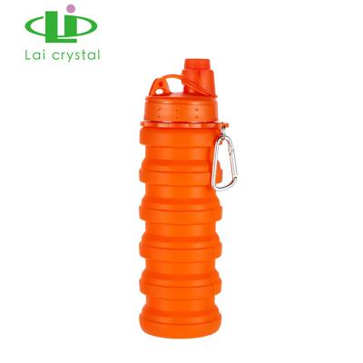 China Sustainable Portable Foldable Silicone Bpa Free Reusable Water Bottles for sale