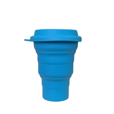 China Food Grade Outdoor High Quality Reusable Travel Silicone Retractable Collapsible Collapsible Cup for sale