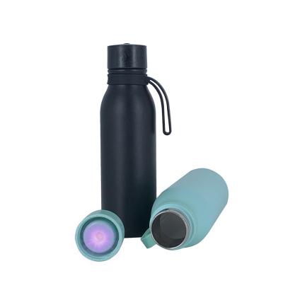 China 2021 Sustainable One-Click Operation Stainless Steel Insulation Vacuum Insulation Intelligent Water Bottle With Led Sterilization Lid for sale