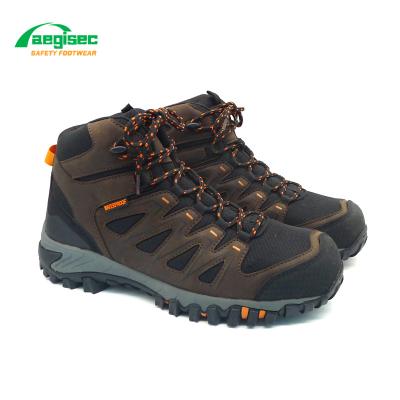 China AEGISEC Mesh+synthetic Flat Membrane Safety Shoes Steel Toe Breathable Waterproof Steel Lightweight Anti Slip Safety Boots Men Metallic Work for sale