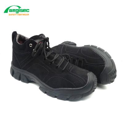 China Insulative AEGISEC Safety Shoes Cow Suede Oil Resistant Rubber Sole Shoes Men Work Steel Toe Cap Work Safety S3 Shoes for sale