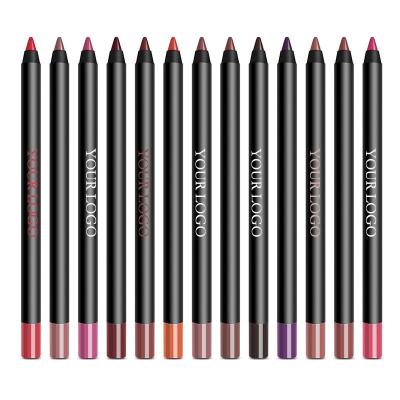 China Logo Waterproof Custom Private Label No Purpose Vegan Brcreamy Lip Liner Multi Color Pencil Lipliner Red Nude Lip Liner Cream for sale