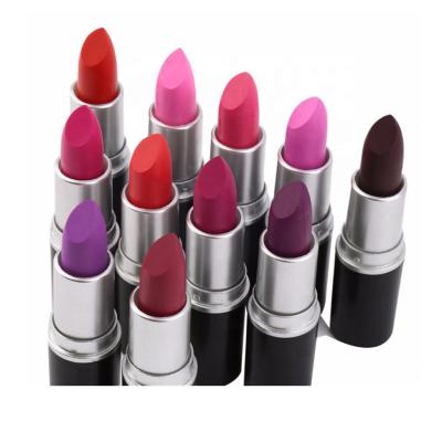 China Vegan Bullet Waterproof High Quality Custom Private Label 12 Colors Lasting Matte Lipstick Black Tube for sale