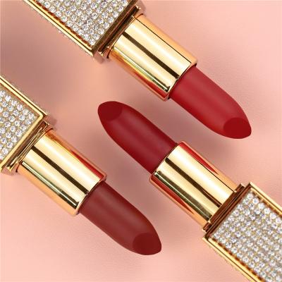 China New Private Label Long Lasting Waterproof Vegan Waterproof Custom Lipstick Nude Solid Cream Matte Lipstick for sale