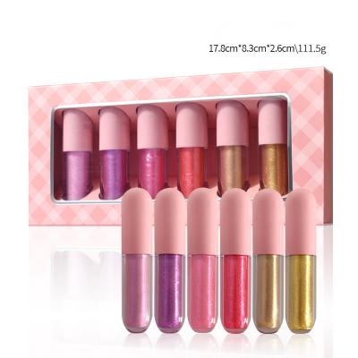 China Waterproof Lips Matte Velvet Lip Glaze 6 Colors Waterproof Not Easy Lasting To Fade Mud Lipstick Set Makeup GlossLip Cosmetic Luster for sale