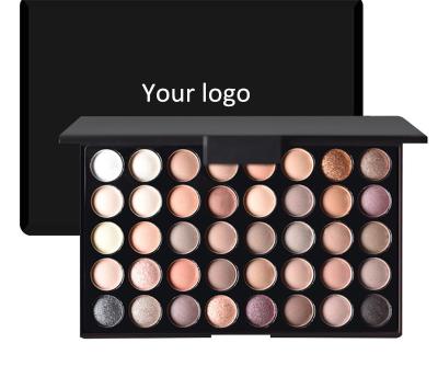 China NUDE Waterproof Eyeshadow Palette Private Label Matte Eyeshadow Palette Vegan Glitter Shimmer Eyeshadow Palette 40 Color Waterproof Shimmer for sale