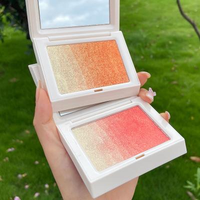 China Logo Blush Highlighter Palette Private Label Lasting Gradient Custom Blush Long Lasting Shimmer Blush for sale