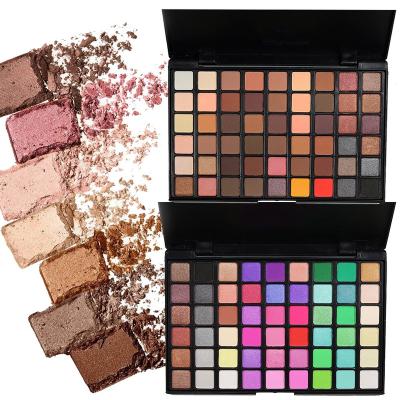 China Wholesale 54 Color Private Label Eyeshadow Palette 2022 Newest Glitter Eyeshadow Palette Waterproof Hot Selling Beauty 54 Colored Eyeshadow Palette for sale