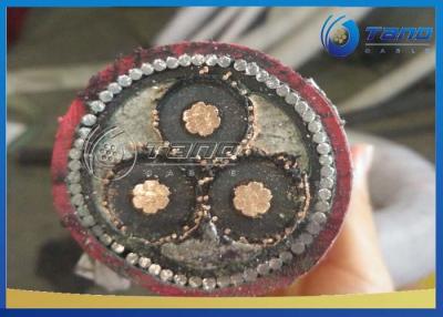 China Red Color MV Power Cable Underground Power Cable With XLPE Insulation for sale