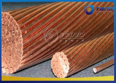 China Grounding Wire Solid / Stranded Bare Copper Conductor Hard Drawn For Overhead Traction System for sale