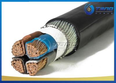 China 0.6 / 1kV XLPE Insulation LV Power Cable Galvanized Steel Wire Armour 4 Cores for sale