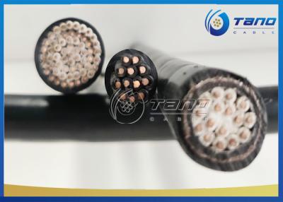 China 0.6 - 1KKV Multi Core Low Voltage Control Cable KVV32 Type Black Color for sale