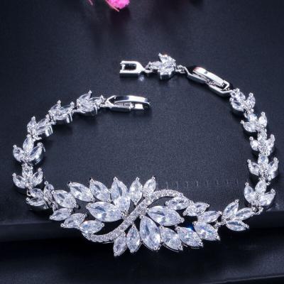 China Super Romantic Instant Luxury High Quality Zirconia Women's Zircon Bracelet Jewelry D.C.A. White Gold Plated CZ Tennis Stone Bracelet for sale