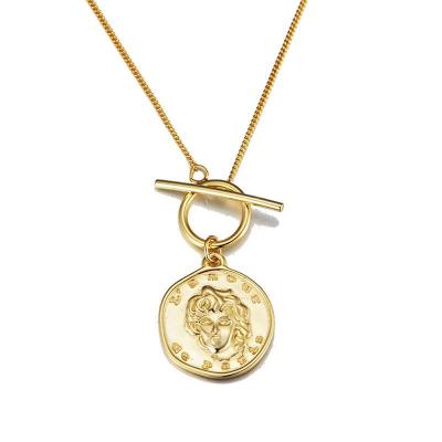 China Hot Selling Wholesale Joyeria Vintage Statistical Insta Queen Elizabeth Joyas 925 CLASSIQUE Chic Pendent Coin Jewelry Sterling Silver Pendant Necklace for sale