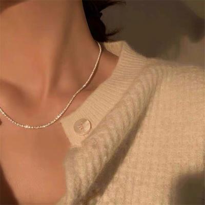 China Halskette 925 tennis necklace fashion box necklaces jewelry necklace sterling silver plata CLASSIC 925 1.7mm 925 chocker jewelry joyas for sale