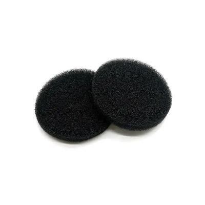 China Protective Wholesale Breathable Black Cotton Special Shaped Sponge Processing Earphone Protective Cotton Earphone Circular Cushion for sale