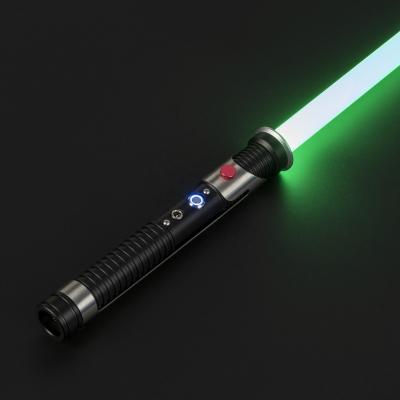 China New Arrival Toobaxsaber Children's Induction Polycarbonate Mechanical Swing Lightsaber Shiny Silver 6063 Aluminum Alloy And Handle With Removable Blade Jib Blaster 1 for sale