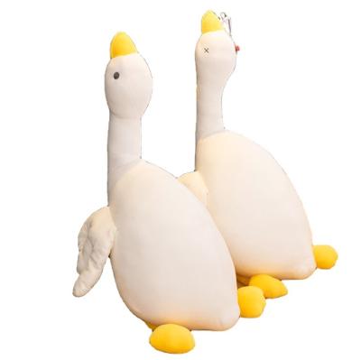 China Kids Birthday Low MOQ Cute Big White Goose Pillow Doll Litleo Plush Toy Sleeping Rag Doll Queen Bed Companion Sleeping Pillow for sale