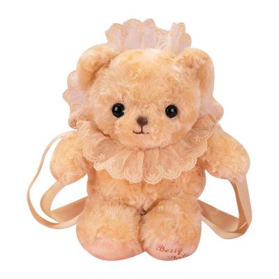 China Custom Sizes Biscuit Milk Tea Plush Bear Bag Lolita Crossbody Shoulder Bags Soft Cute Animal Sweet Bear Toy Cosplay Messenger Bag dreamlite for sale