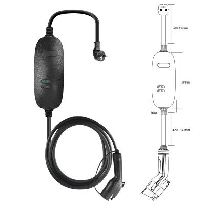 China Sabic Mario Mode 2-Type1 16A 250V EV Charging Cable EV Portable Charger Fixed Current EV Charger Evse for sale