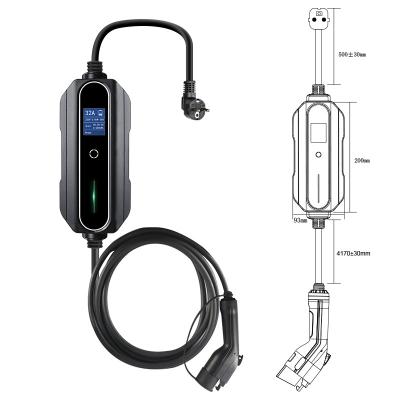 China Electric Vehicle Adjustable Portable Charger SAE j1772 Mode2 Style 10/16/20/24/32A EV New For Electric Vehicle Charging for sale