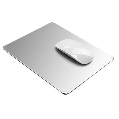 China 2023 Newest Water Resistance Fast Slim Mat Double Sided Waterproof Mouse and Accurate Control Aluminum Metal Mouse Pad for sale