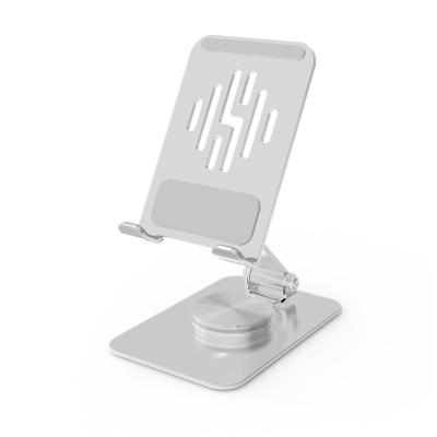 China 360 Adjustable Rotating Design Phone Dock Stand Aluminum Alloy Foldable Mobile Phone Stand For iPhone for sale