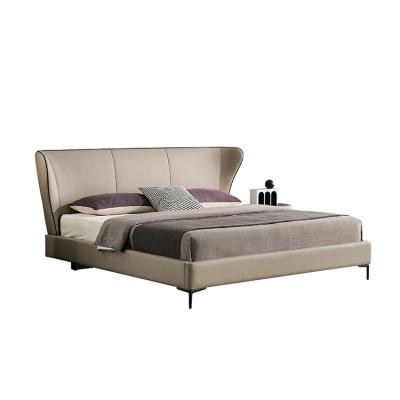 China Modern Hot Selling Storage Double Bed Customized High Quality Upholstered Leather Bed for sale