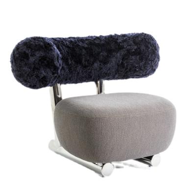 China (Other) Stainless Steel Velvet Adjustable Sofa Luxury Modern Upholstered Sofa Chairs Furniture Leisure Chair for sale